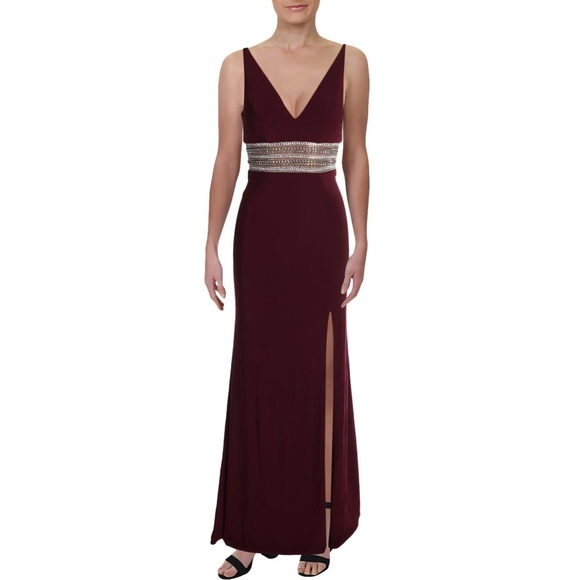 XSCAPE EMBELLISHED FULL-LENGTH EVENING DRESS